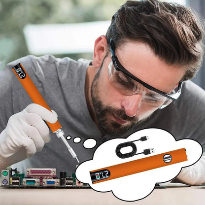 Electric Soldering Iron Rechargeable And Temperature Adjustment Welding Repair Tool Wire Soldering Pen Electronics Soldering Kit