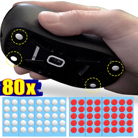Mouse Feet Replacement Rounded Dots Universal Mouse Skates DIY Mice Glide Feet Wear Resistant Small Round Dot for Glass Mousepad