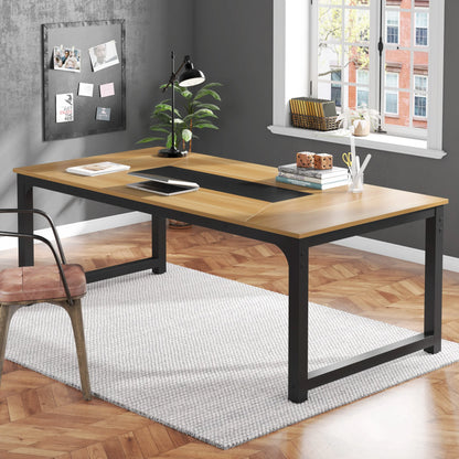 Tribesigns Modern Computer Desk 70.8 inch Large Executive Office Desk Study Writing Desk Workstation Computer Table