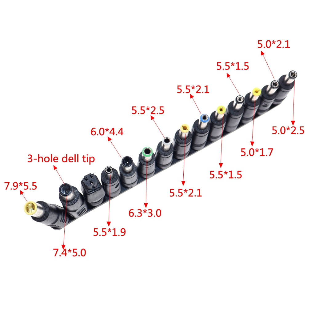 56pcs Universal Laptop AC DC Jack Power Supply Adapter Connector Plug for Lenovo Acer Toshiba HP Dell Notebook Cable Cord