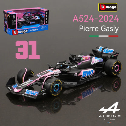 Bburago 1:43 Mercedes-AMG Petronas F1 Team W15 2024 #44 Hamilton #63 George Russell Alloy Car Die Cast Model Toy Collectible