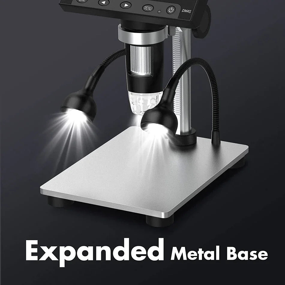 Elikliv DM4S 4.3 Inch LCD Digital Microscope 1000X LED 1080P Video Camera Microscope For Electronics Soldering Phone Repair Coin