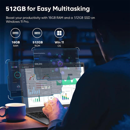 ACEKAMAS 15.6" Intel Core i7 6500U i3 6100U Laptop Computer Windows 11 Pro 16GB DDR4 1TB SSD Notebook PC Portable Laptops Gaming