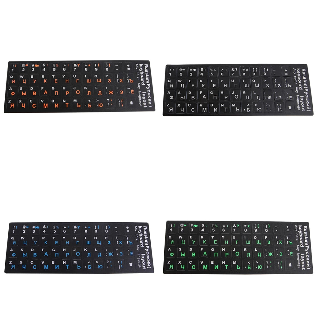 Colorful Frosted PVC Russian Keyboard for Protection Stickers For Desktop Notebook PC Russian Letters