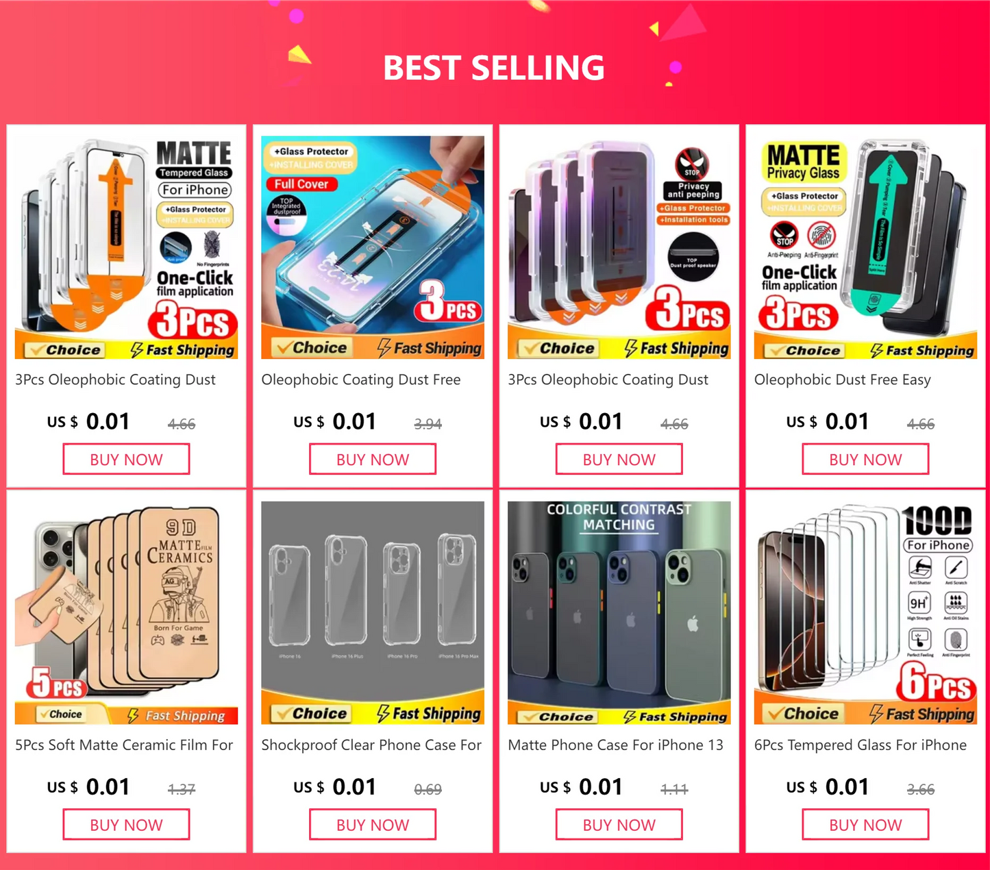 Oleophobic Coating Dust Free Easy Installation Screen Protector For iPhone 14 11 13 12 15 Pro Max Mini XS X XR 17 16 Plus Glass