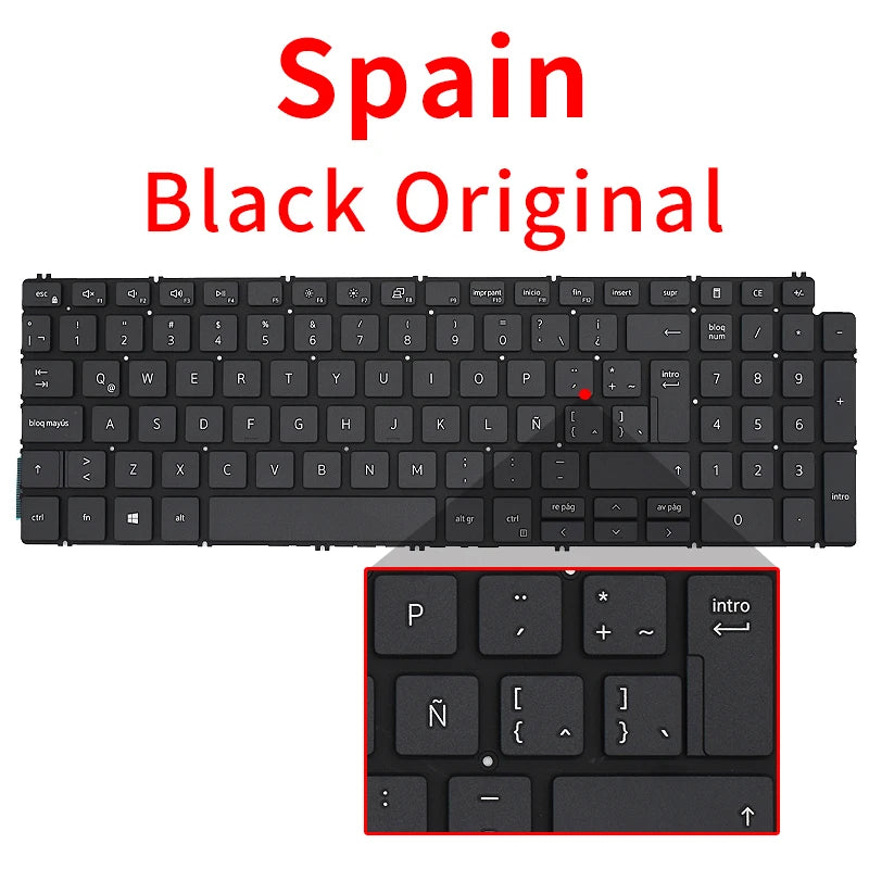 SP Spanish US Russian Backlit For Dell Inspiron 3500 3501 7591 5590 5591 5598 7590 5593 5584 7790 7500 7501 5501 5502 Keyboard