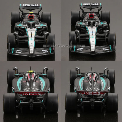 Bburago 1:43 Mercedes-AMG Petronas F1 Team W15 2024 #44 Hamilton #63 George Russell Alloy Car Die Cast Model Toy Collectible
