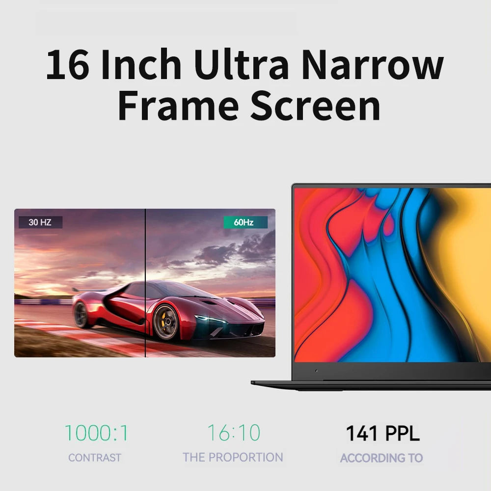 Firebat A16 AT15 Laptop 16 Inch N5095 N100 N150 CPU 16GB RAM SSD 512GB 1TB BT4.2 WiFi5 Lightweight Business Computer Notebook