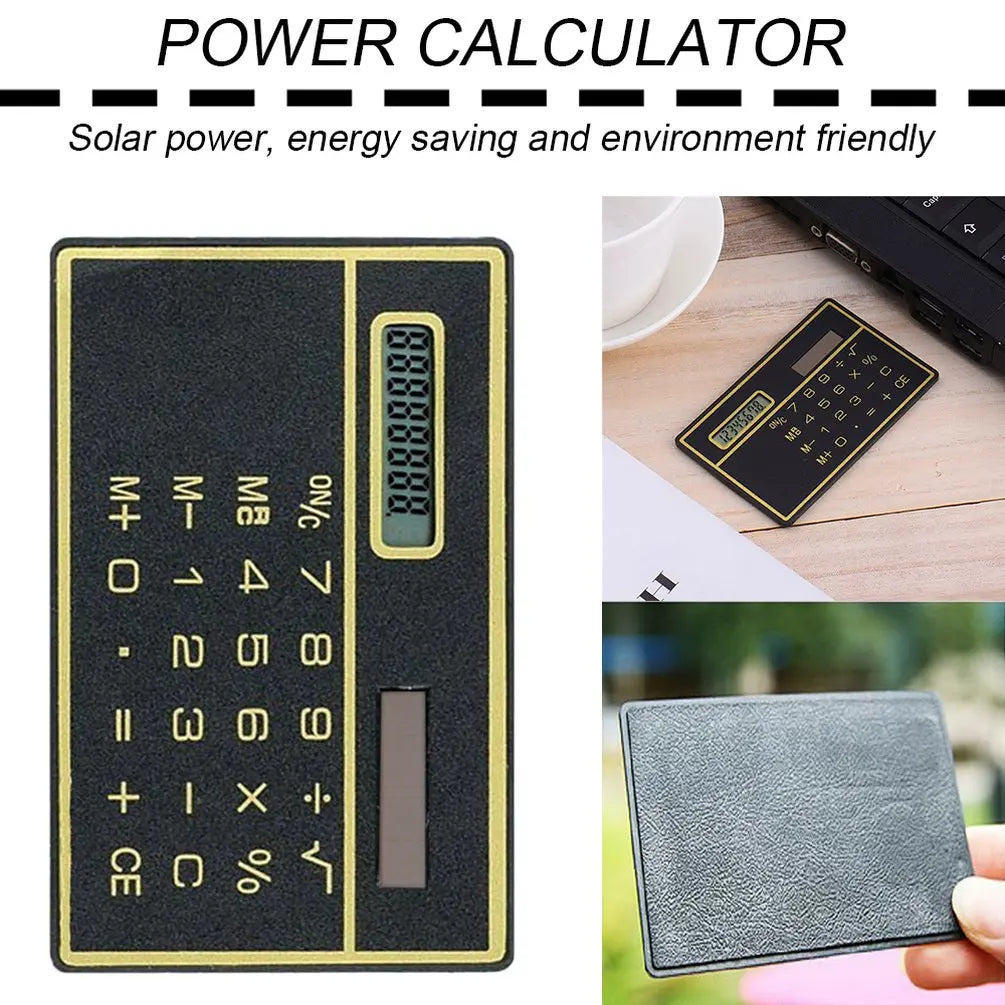 with Touch Screen Credit Card Design Mini Size Portable Slim Computer Solar 8 Digit Calculator Slim Solar Calculator