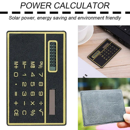 with Touch Screen Credit Card Design Mini Size Portable Slim Computer Solar 8 Digit Calculator Slim Solar Calculator