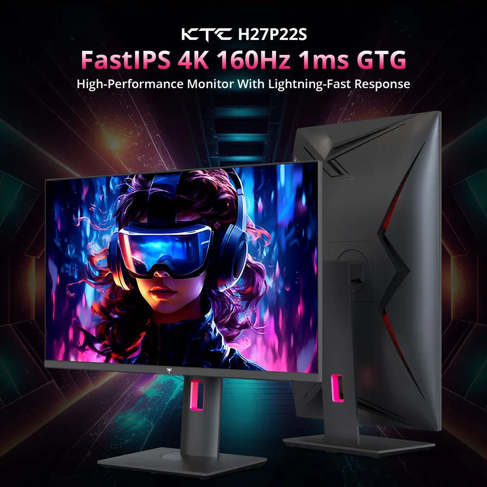 KTC H27P22S Gaming Monitor 27 inches Fast IPS 3840×2160 160Hz, AUO 7.0 FAST IPS, 1000:1 Contrast Ratio, ELED Backlight, HDR 400