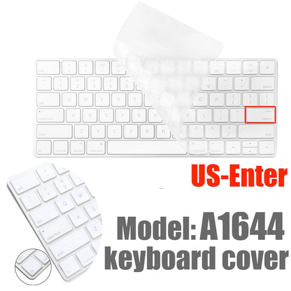 For 2021 iMac Wired Apple Keyboard A2449 A2450 A1243 A1843 MB110LL/B with Numeric Keypad Silicone keyboard Cover Protector Skin