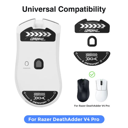 Glass Mouse Skates For Razer DeathAdder V4 Pro Mouse Feet Pads Smooth Durable Game Mice Accessories Slimmer Toughened Glass