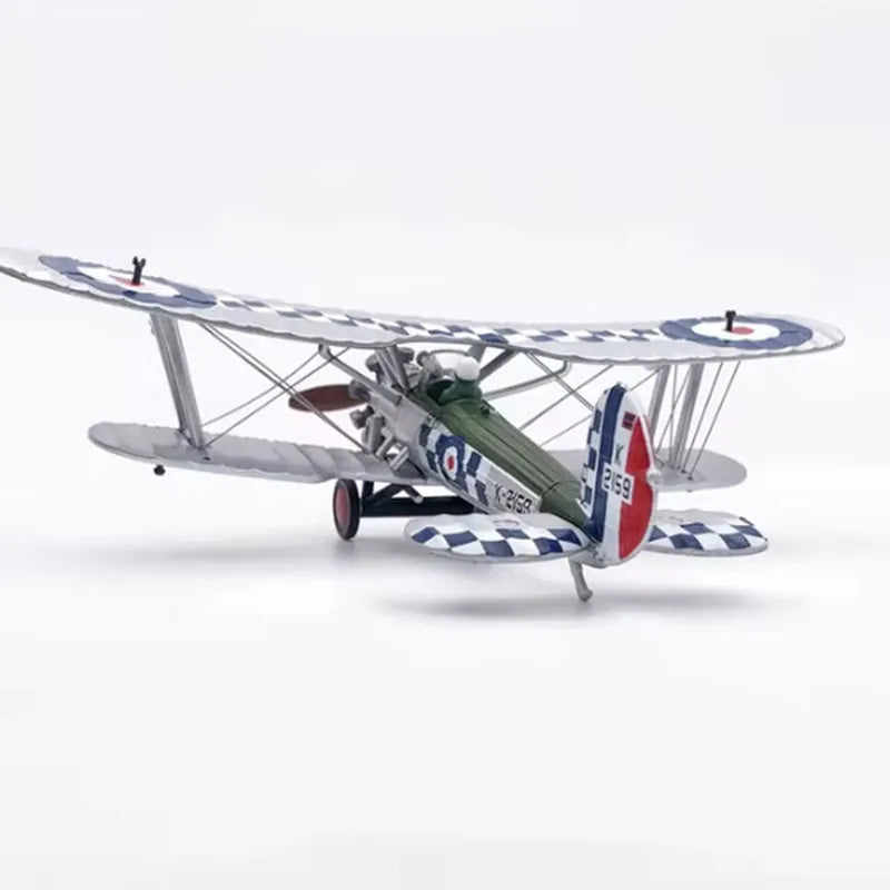 1:72 British Royal Air Force k-2159 Bristol Bulldog Biplane Propeller Fighter Diecast Metal Airplane Plane Aircraft Model Toy