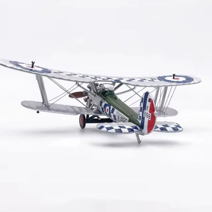 1:72 British Royal Air Force k-2159 Bristol Bulldog Biplane Propeller Fighter Diecast Metal Airplane Plane Aircraft Model Toy