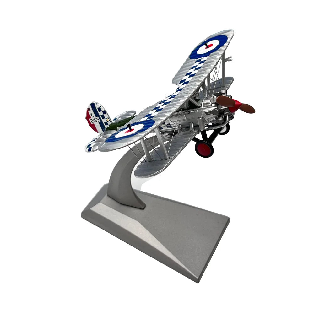 1:72 British Royal Air Force k-2159 Bristol Bulldog Biplane Propeller Fighter Diecast Metal Airplane Plane Aircraft Model Toy