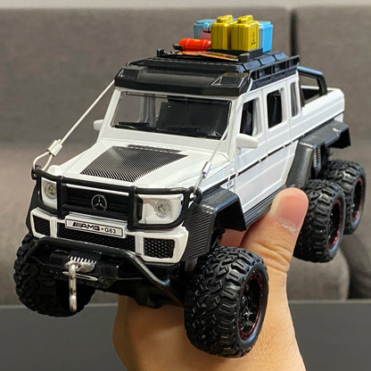 1:24 Benz G63 6*6 Adventure Edition Off Road SUV Alloy Metal Diecast Model Car Indoor Simulation Ornaments Birthday Gifts Friend