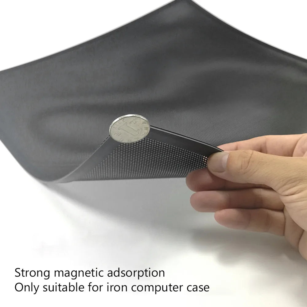 Magnetic Frame Dust Filter Dustproof Mesh Cover Net Guard with Hole for PC Computer Case Cooling Fan Power Supply