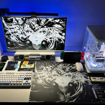 Wallhack Sp-005 Awake Sora Glass Mouse Pad 450x400MM Large Size E-sports Gaming Desk Pad Photovoltaic Glass Mouse Pad Customized
