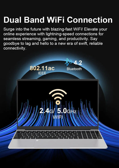 Xiaman 15.6" Ultra Slim Laptop Computer Windows 11 Laptop 16GB RAM 1TB 2TB SSD Intel Celeron N4000 HD Office Study Notebook PC