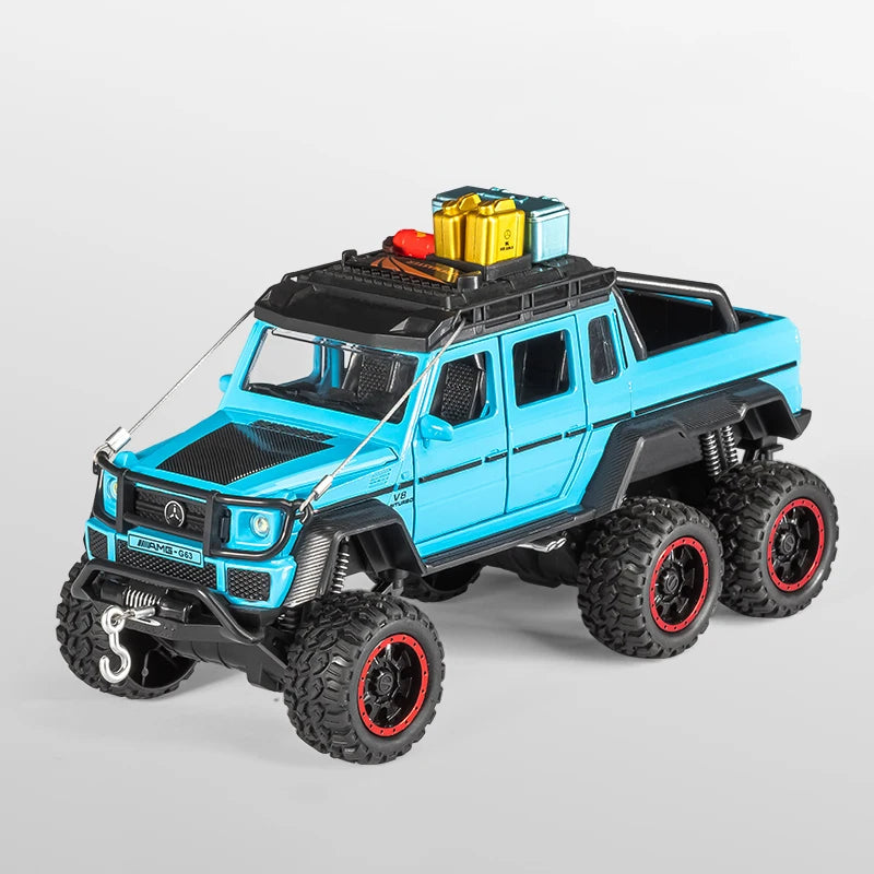 1:24 Benz G63 6*6 Adventure Edition Off Road SUV Alloy Metal Diecast Model Car Indoor Simulation Ornaments Birthday Gifts Friend