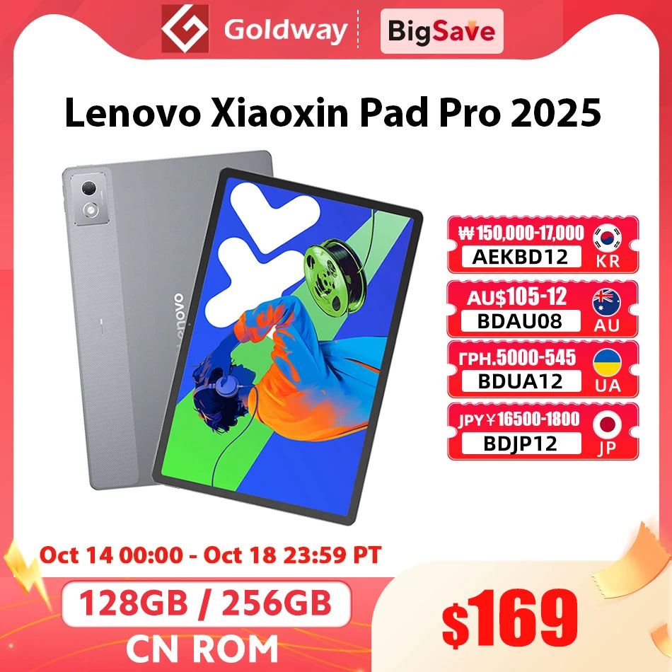 Original Lenovo Xiaoxin Pad Pro 2025 12.7'' 128GB 256GB MediaTek Dimensity 8300 144Hz 2.9K Screen 10200mAh Android 14 Tablet PC
