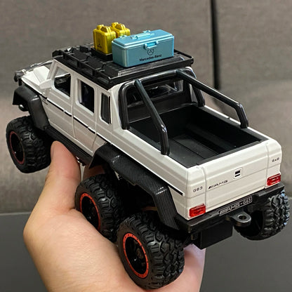 1:24 Benz G63 6*6 Adventure Edition Off Road SUV Alloy Metal Diecast Model Car Indoor Simulation Ornaments Birthday Gifts Friend