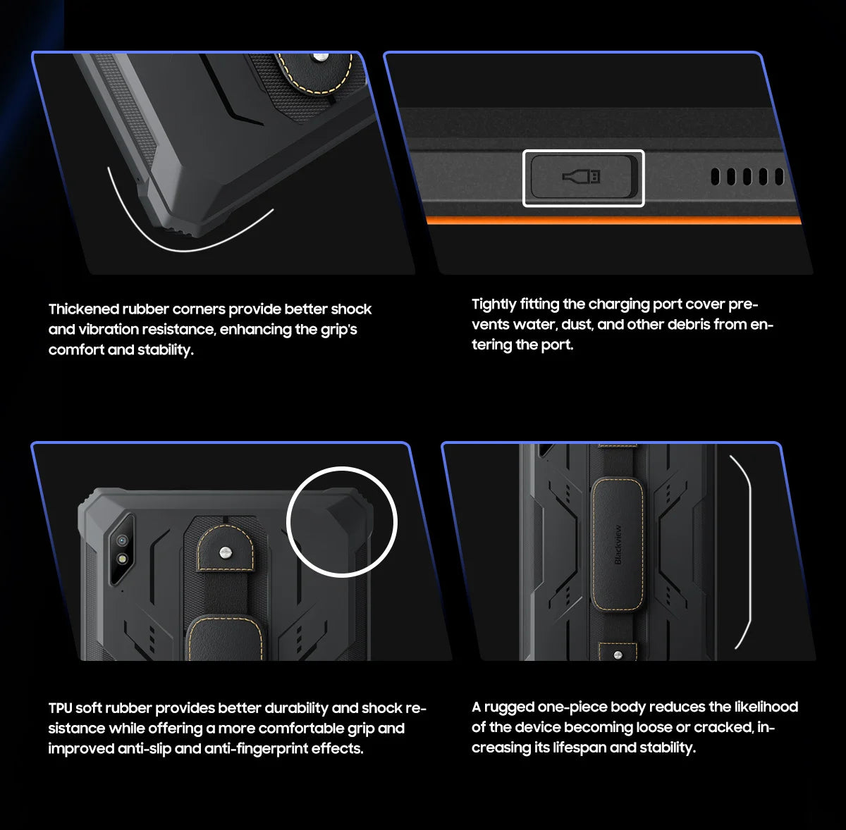 Blackview Active 8 Pro 16GB 256GB Tablet PC 22000mAh Battery Android 14 10.36" inch 2.4K Display 16MP+ 48MP Camera Rugged Tablet