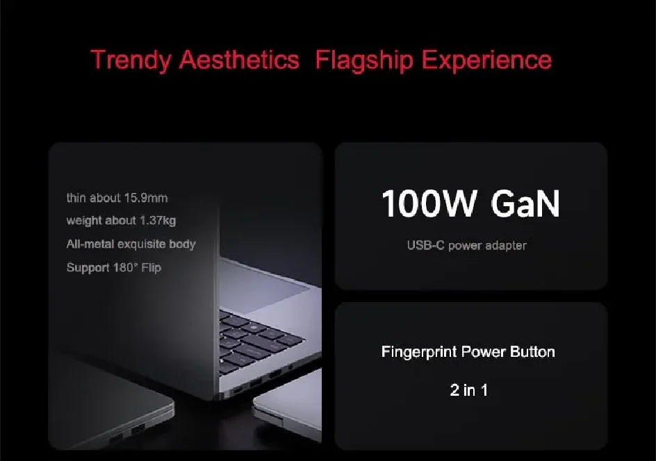 Xiaomi Laptop RedmiBook 14 2023 14 Inch 2.8K 120Hz Screen i5-12500H/i7-12700H 16GB LPDDR5 512GB/1TB SSD Notebook PC Computer