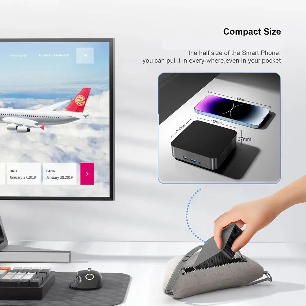 Mini PC Windows 11 Intel Core i9-8950HK 16GB RAM 1/2TB SSD Bluetooth 5.2 WiFi6 1000M Ethernet Gaming Computer Office Computers