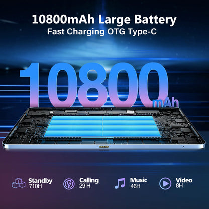 DOOGEE T40 Pro Tablet 12 ''IPS 2.4K 20GB(8 + 12) 512GB Android 14 Helio G99 6nm 10800mAh 18W Charge Quad Speaker 7.6mm ultra-thin