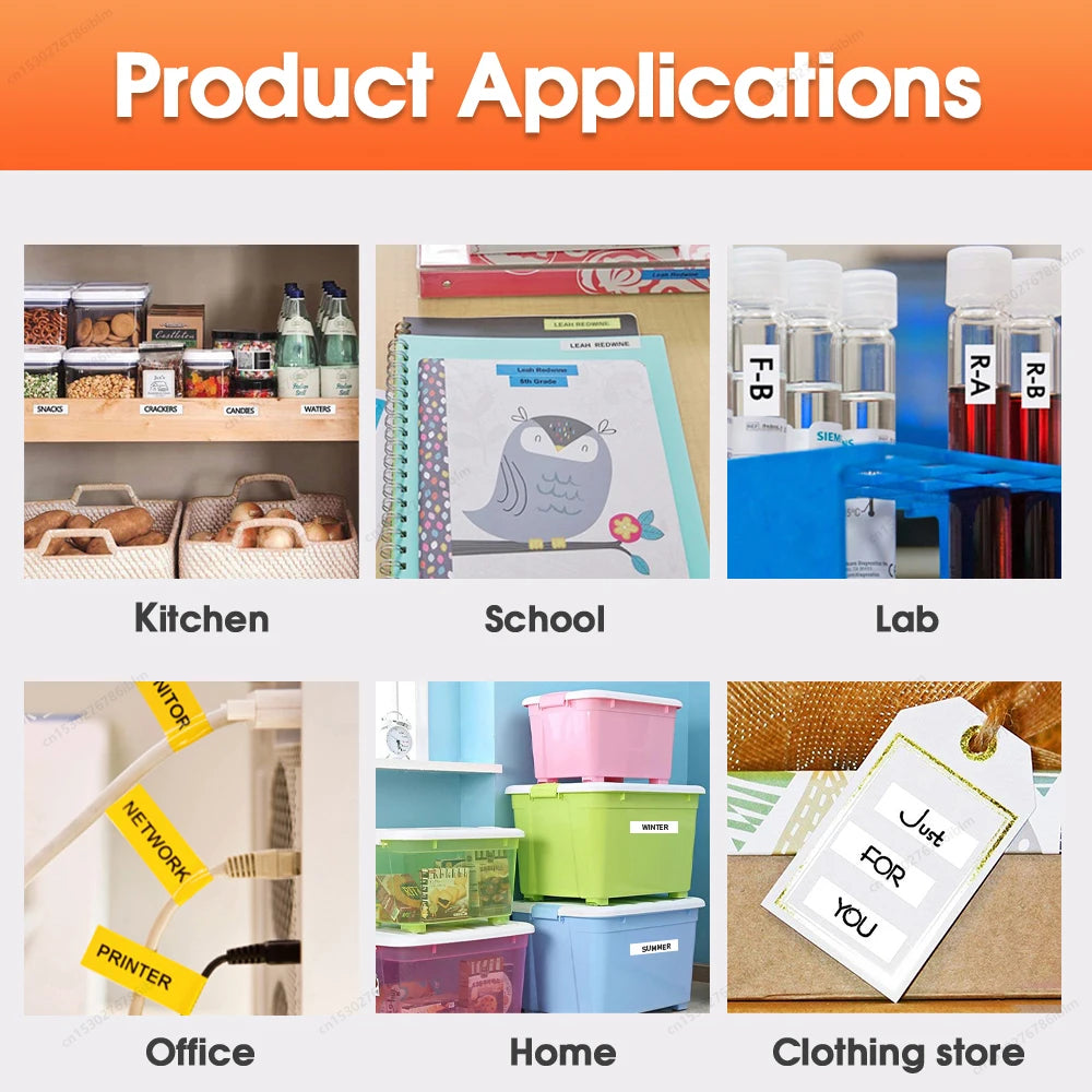 1Pcs TZe231 Compatible with Brother P-Touch TZe-231 Tape 6/9/12mm tze221 tze211 Black on White for Brother PT-H110 Label Printer