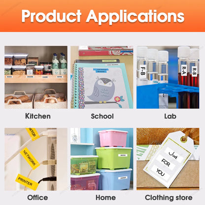 1Pcs TZe231 Compatible with Brother P-Touch TZe-231 Tape 6/9/12mm tze221 tze211 Black on White for Brother PT-H110 Label Printer