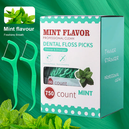 Mint dental floss stick - home portable disposable care dental floss stick - oral care - deep cleaning - interdental cleaning