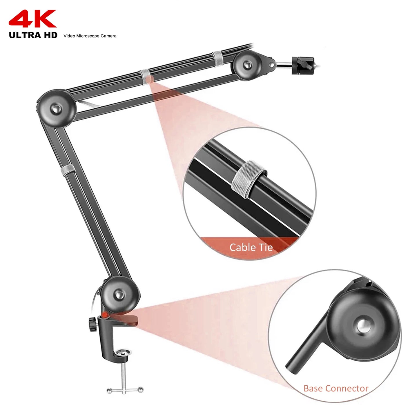 IMX415 4K 300x Digital Microscope For Soldering Recording 48MP Industrial Electronics Microscope phone Repair Jewelry Repair