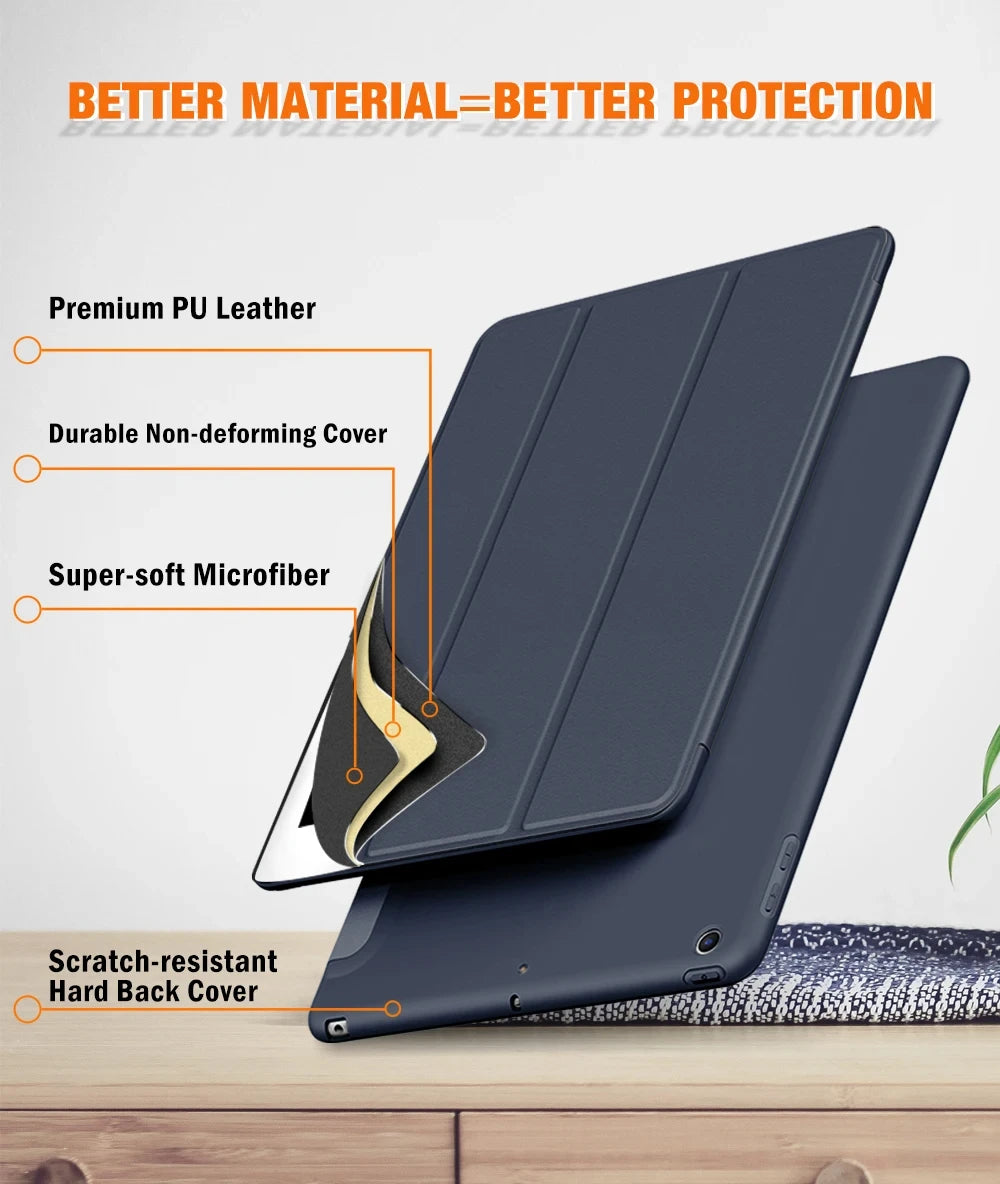 For iPad 10th Gen Case iPad 7/8/9th10.2 Air 4 5 10.9 Pro11 12.9 13 5/6th Air2 9.7 Air3 Pro 10.5 Mini 4 5 6 7 Air11 Air13 Cover