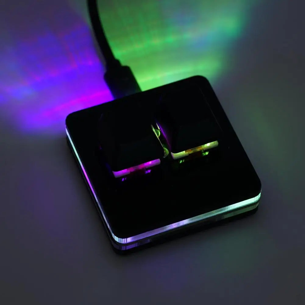 OSU 2 Keys Macro Programming Keyboard RGB Mini Custom Gaming  Keyboard For Linux/ MacOS /Android /Raspberry Pi