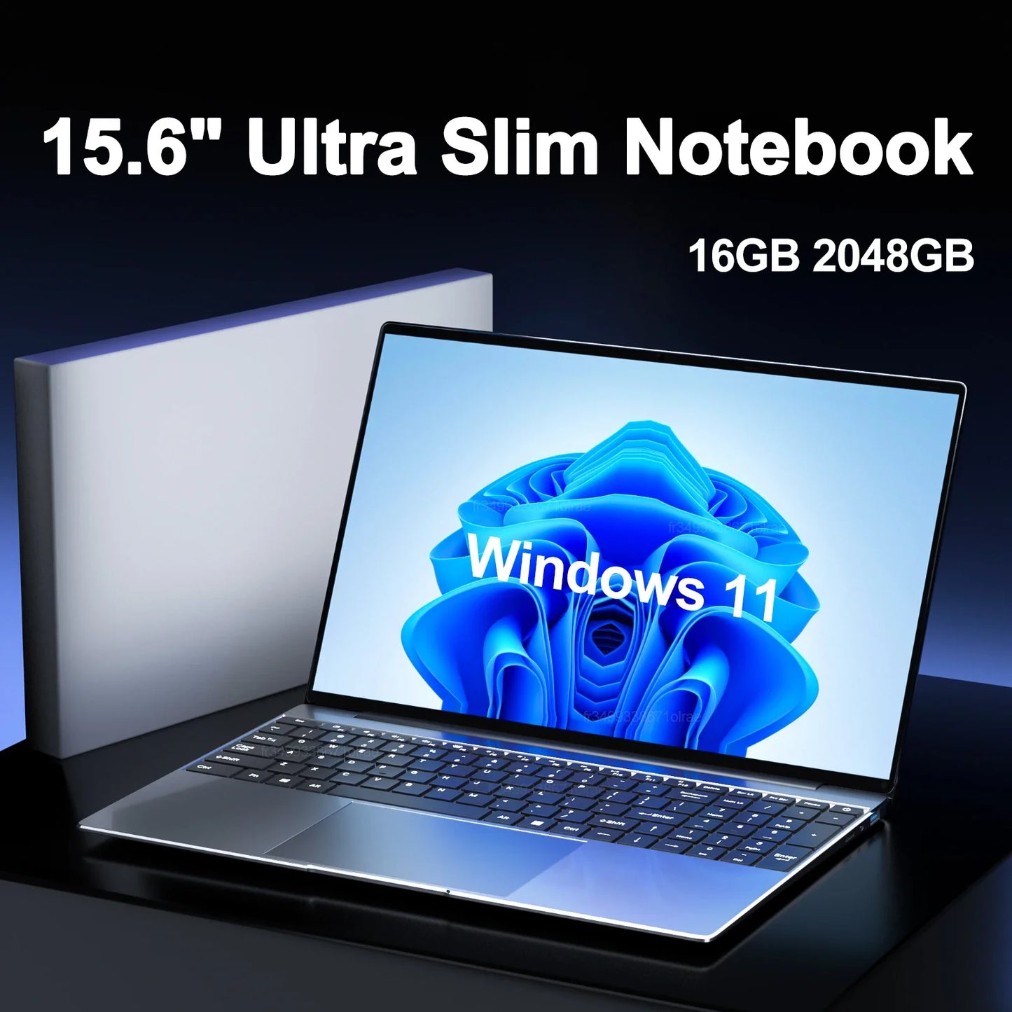 NEW 15.6" Ultra Slim Laptop 16GB RAM 2TB SSD Intel N3700 Notebook Gamer Windows11 Pro 1920*1080 Display Office Study Computer PC