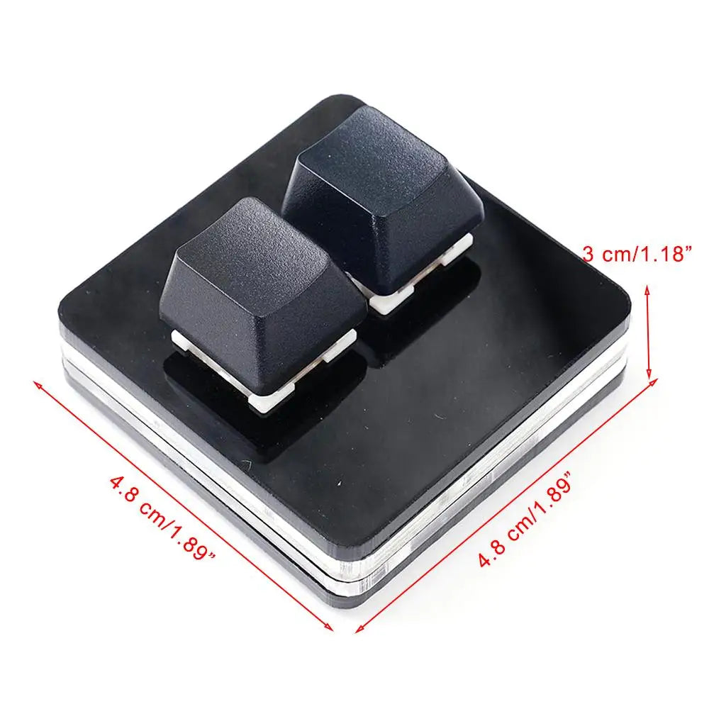 OSU 2 Keys Macro Programming Keyboard RGB Mini Custom Gaming  Keyboard For Linux/ MacOS /Android /Raspberry Pi