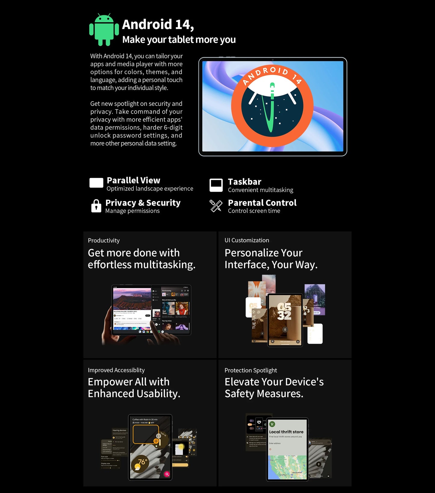 【World Premiere】Teclast T60 Plus 12" 90Hz 2K Display Android 14 L1 MTK Helio G88 6GB/128GB 8000mAh Battery 4G LTE Global Version