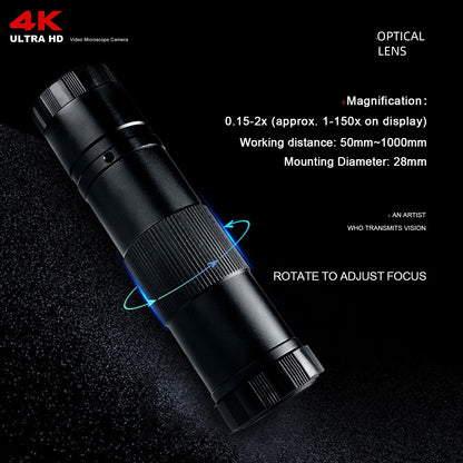 IMX415 4K 300x Digital Microscope For Soldering Recording 48MP Industrial Electronics Microscope phone Repair Jewelry Repair