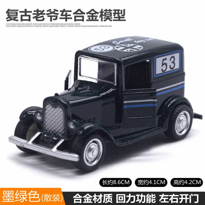 Cute Diecast Alloy Metal Car Bus Motor Tricycle Motorcycle Taxi Model Toy Children Birthday Gift