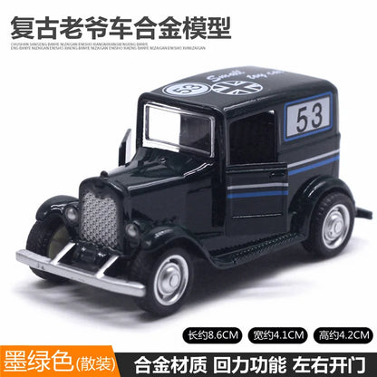 Cute Diecast Alloy Metal Car Bus Motor Tricycle Motorcycle Taxi Model Toy Children Birthday Gift