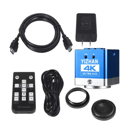 YIZHAN 130X Lens C-mount Digital Microscope for Electronics 4K 1080P HD Industrial Cameras 60MP 48MP HDMI USB VGA Repair Tools