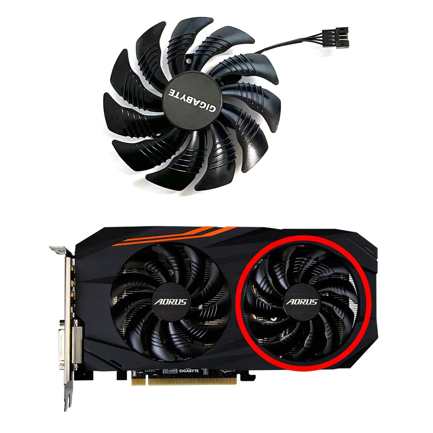 PLD09210S12H T129215SU 88mm GPU radiator fan suitable for REDEON AORUS RX 480 470 580 570 GIGABYTE RX570 RX580 AORUS