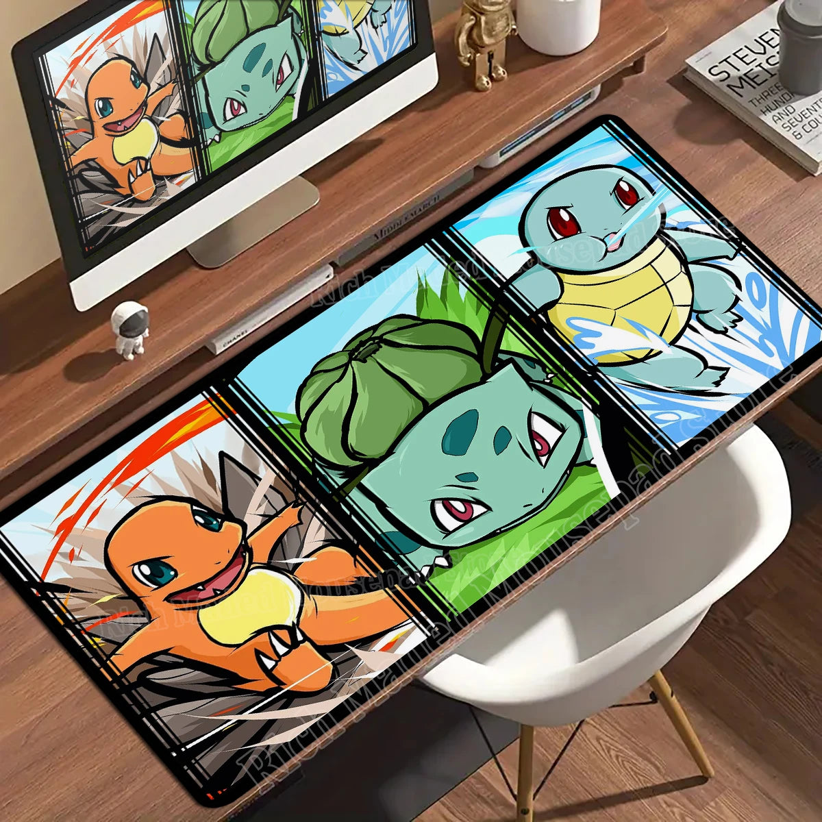 HD Gaming Keyboard Rug Laptop Japan Cool Anime Mouse Pad XXL P-pokemon Desk Mat PC Squirtles Gamer Cabinet Extended Mousepad Rug