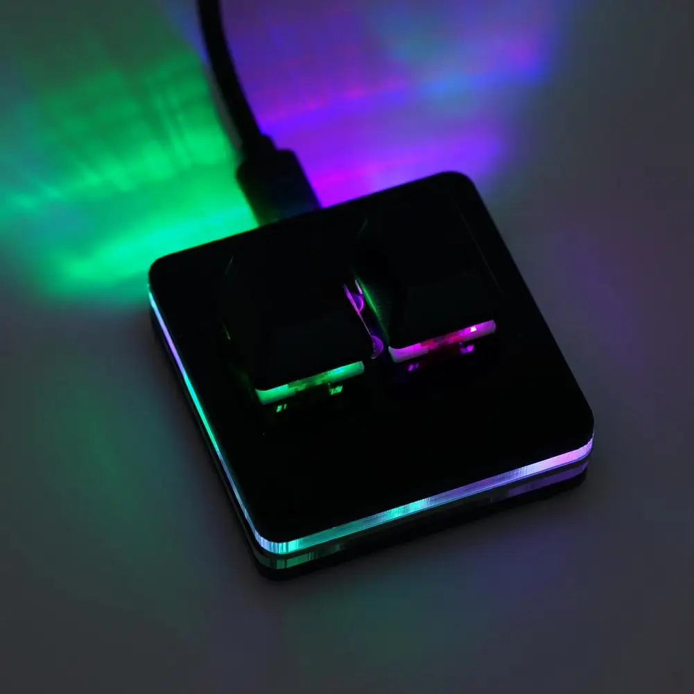 OSU 2 Keys Macro Programming Keyboard RGB Mini Custom Gaming  Keyboard For Linux/ MacOS /Android /Raspberry Pi