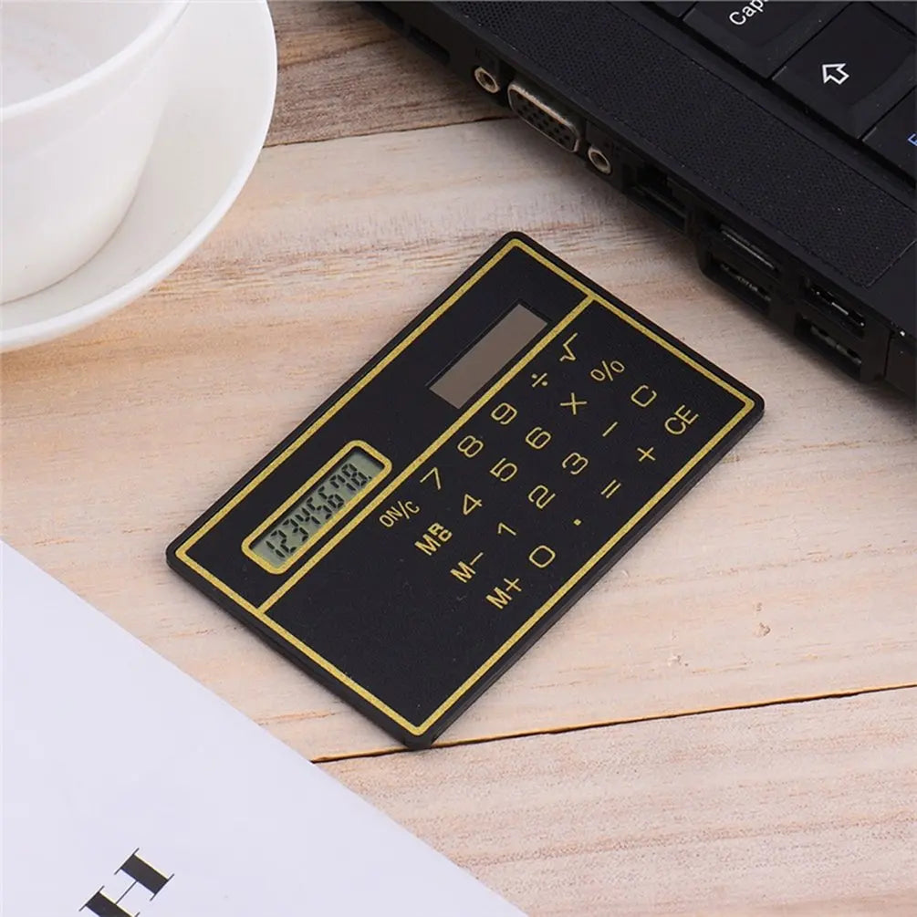 with Touch Screen Credit Card Design Mini Size Portable Slim Computer Solar 8 Digit Calculator Slim Solar Calculator