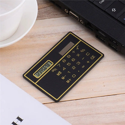 with Touch Screen Credit Card Design Mini Size Portable Slim Computer Solar 8 Digit Calculator Slim Solar Calculator