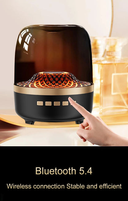 5th Glass Bluetooth Speaker Subwoofer Colorful Home High Volume Wireless Smart Computer Speaker ﻿Electronics Desk Accessories